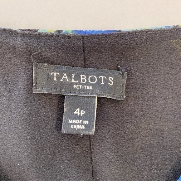 Talbots fit and flare midi dress with v-neckline and ruffle sleeves, petite - Picture 10 of 11